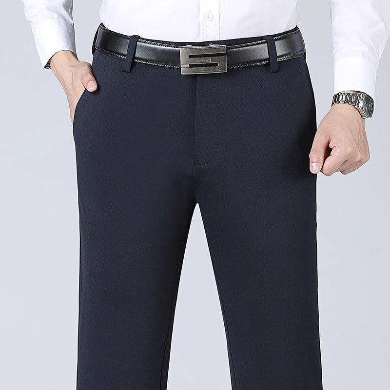 Pantalons casual business stretch coupe droite homme – Élégance flexible
