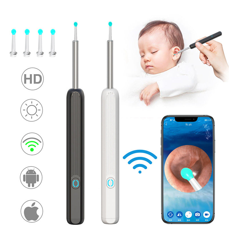 Nettoyeur d’oreilles NE3 avec caméra LED – otoscope sans fil iPhone Android