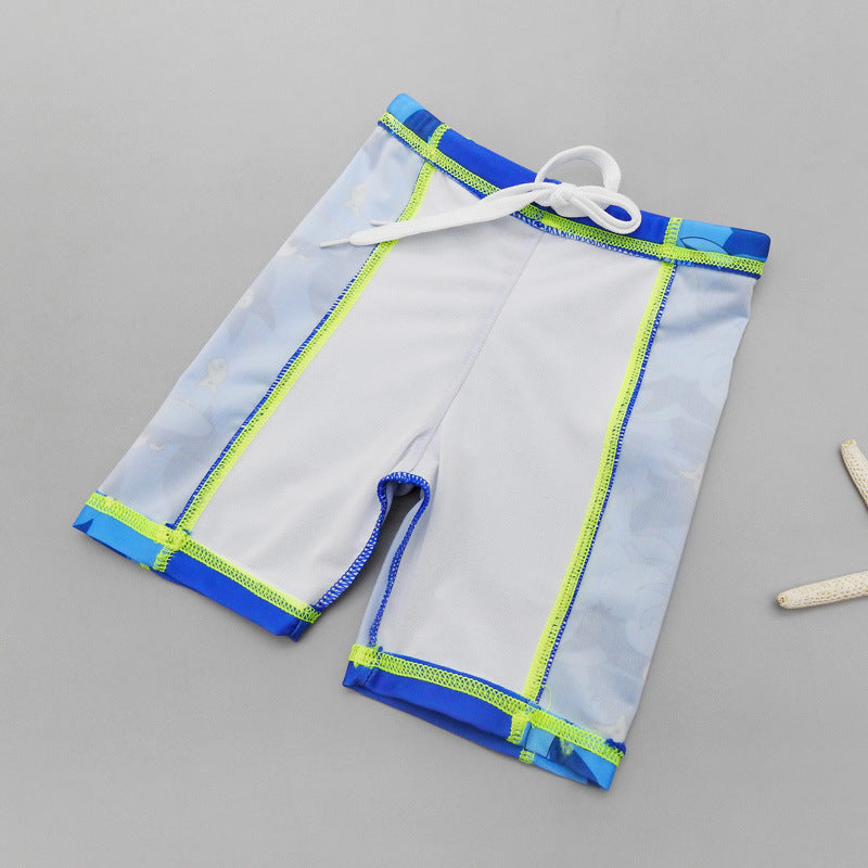 Maillot de bain anti-UV garçon requin bicolore polyester