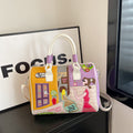 Sac Boston luxe grande contenance avec patchwork brodé artisanal.