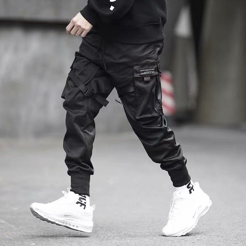 Jogging cargo homme streetwear ample à poches