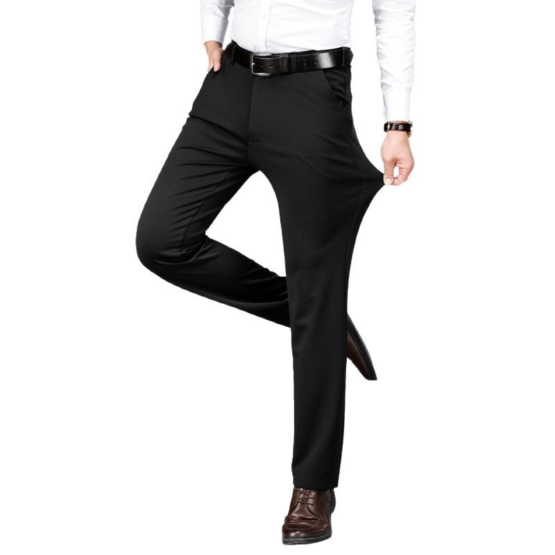 Pantalons casual business stretch coupe droite homme – Élégance flexible
