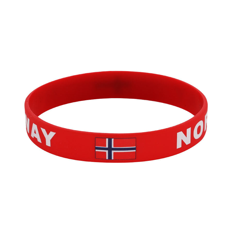 Bracelet drapeau silicone unisexe – accessoire sport 20 cm, style FIFA