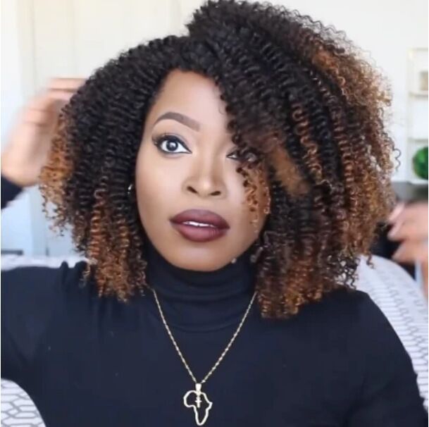 Perruque cheveux courts bouclés tête d'explosion petit bouclés perruque perruque