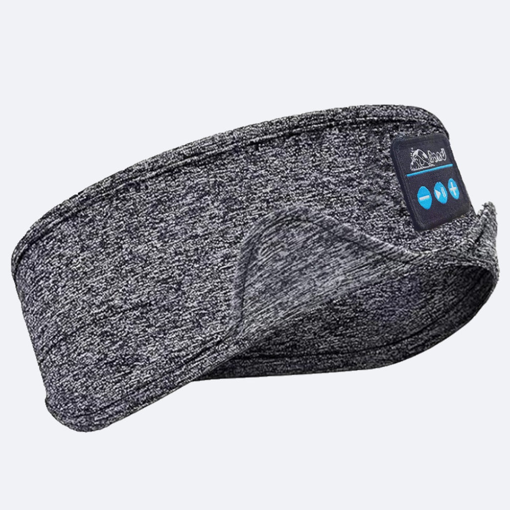 Bandeau Bluetooth de sommeil 2 en 1 – Masque de nuit avec écouteurs sans fil, noir et gris