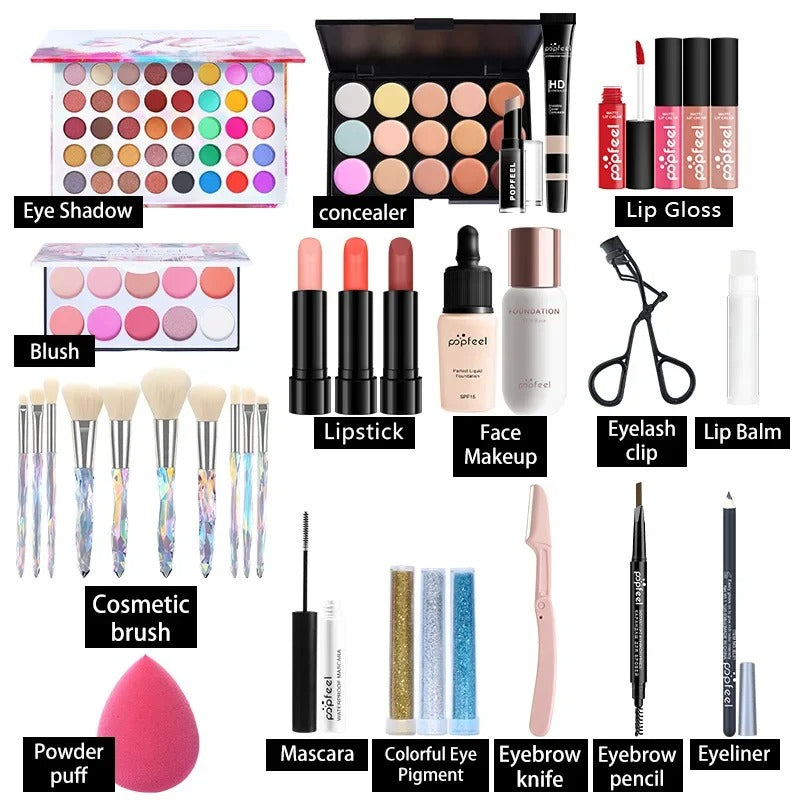Kit maquillage débutant complet KIT014# – cadeau étudiante nude naturel