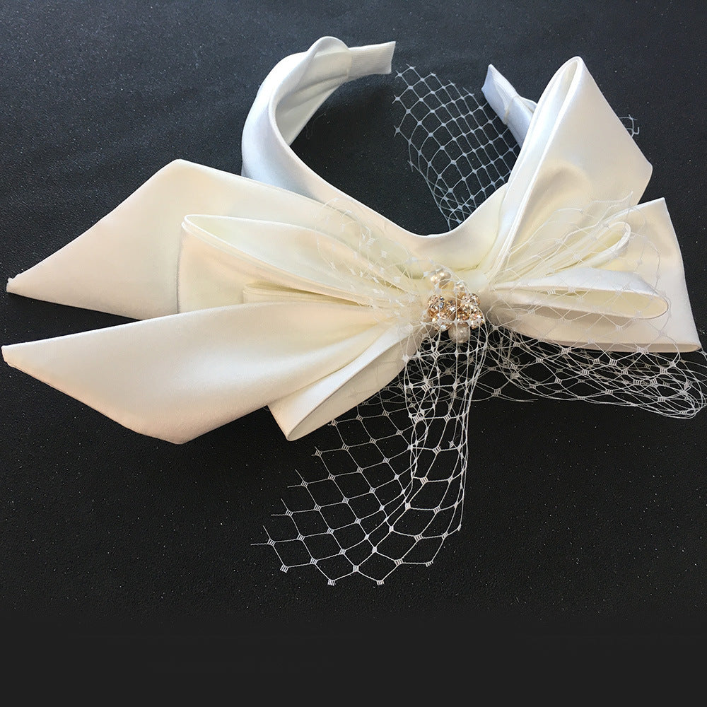ACCESSOIRE CHEVEUX MARIAGE FEMME – SERRE-TÊTE SATIN TENDANCE ROUGE/BLANC