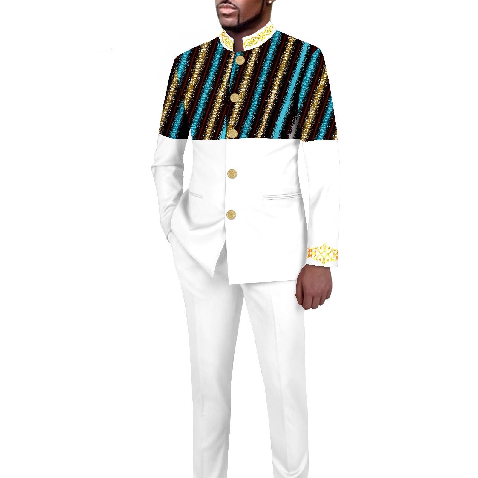 Ensemble blazer imprimé slim fit casual – 18 motifs exclusifs mi-saison