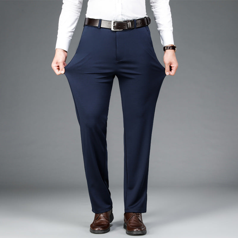 Pantalons casual business stretch coupe droite homme – Élégance flexible
