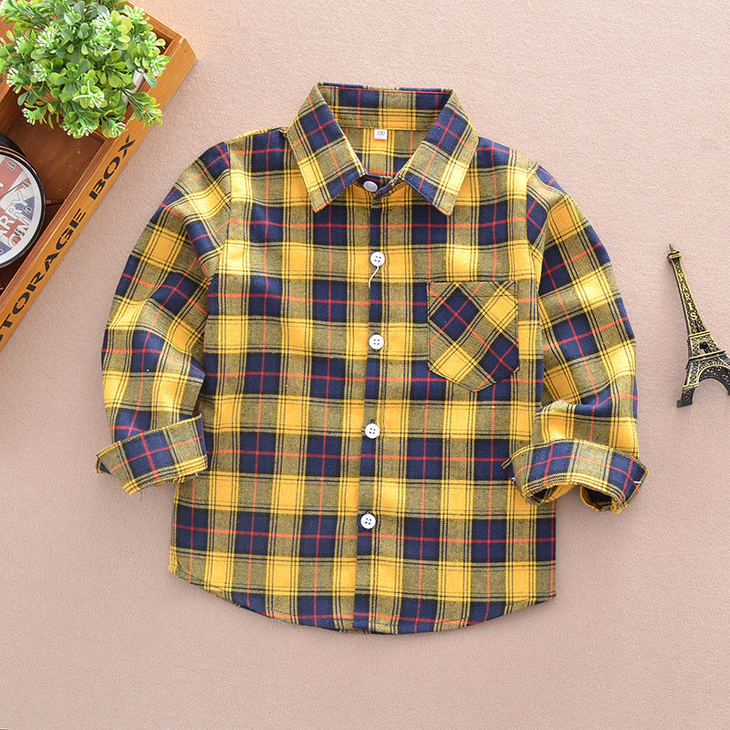 Chemise à carreaux 100% coton garçon