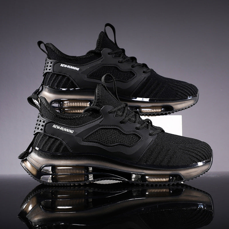 Sneakers amorti air double épaisseur, idéales pour déplacements.