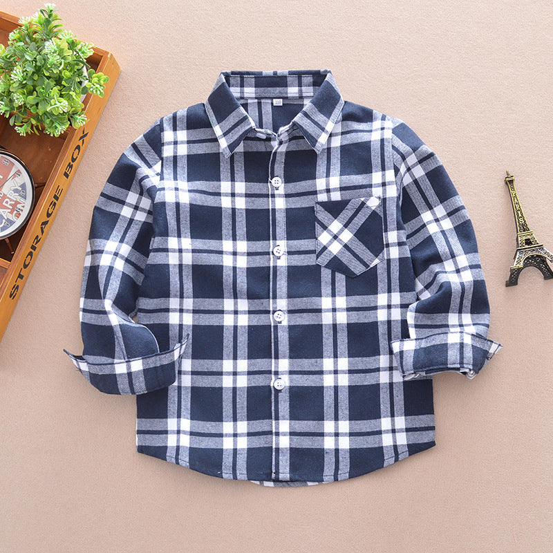 Chemise à carreaux 100% coton garçon