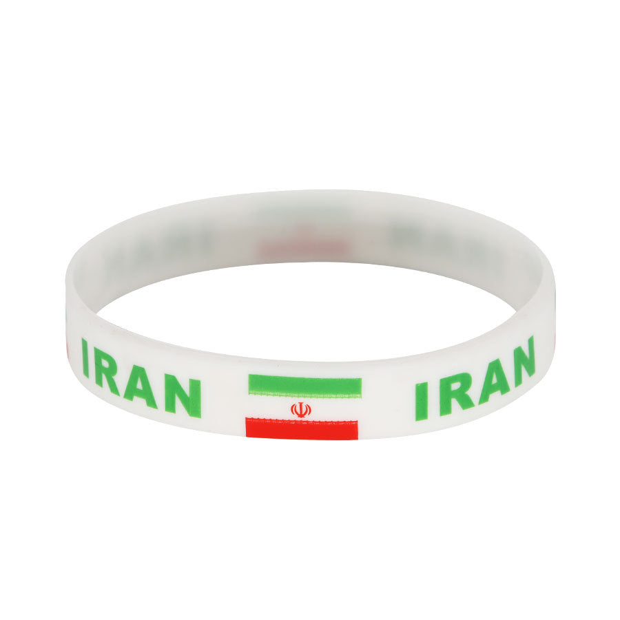 Bracelet drapeau silicone unisexe – accessoire sport 20 cm, style FIFA