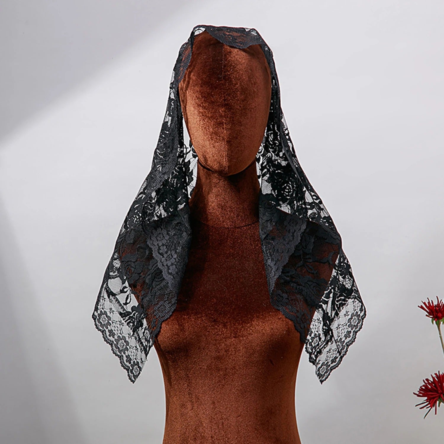 Lace bridal veil – elegant accessory for wedding, church, and evening