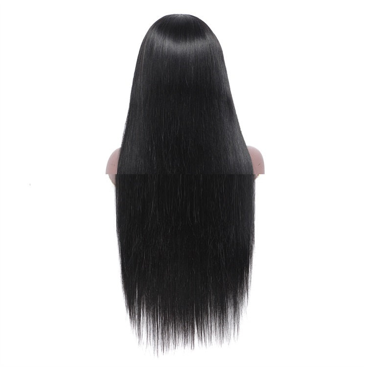 Perruque headband lisse en cheveux humains 100% naturels, sans colle