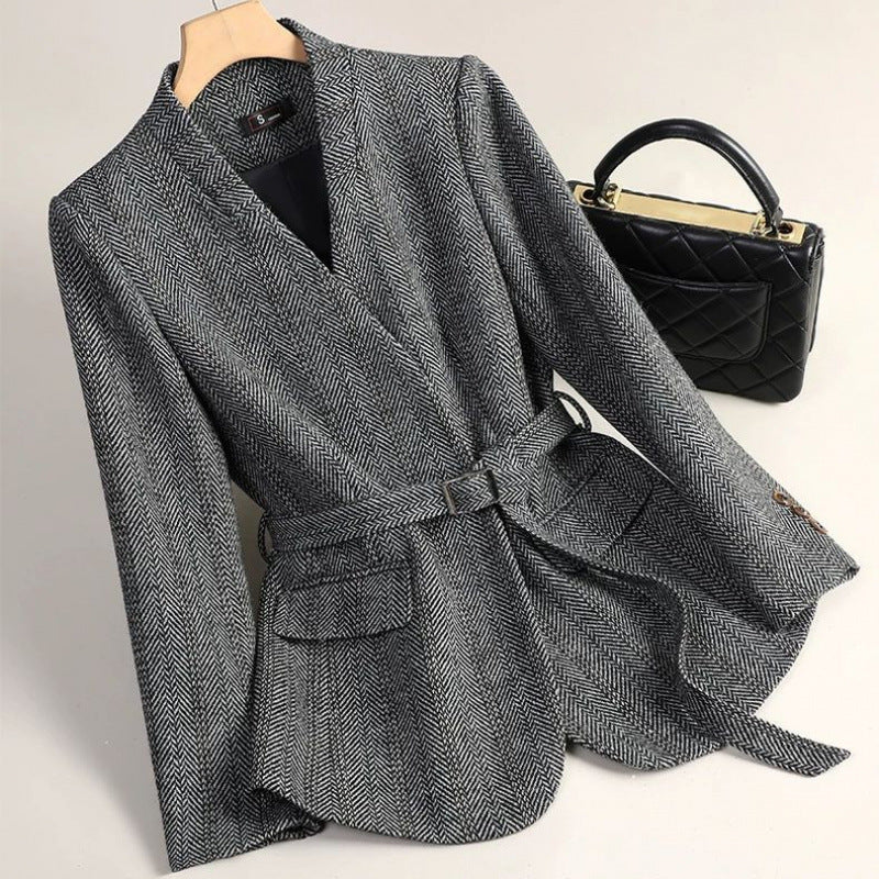 Blazer Laine Femme Sophistiqué Élégant