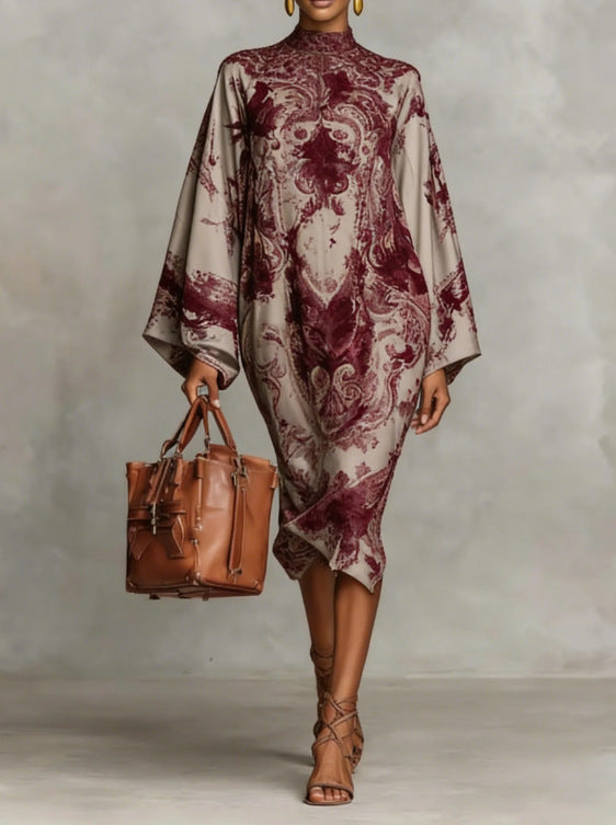 Robe flowy imprimé digital rétro frais – tendance printemps 2026