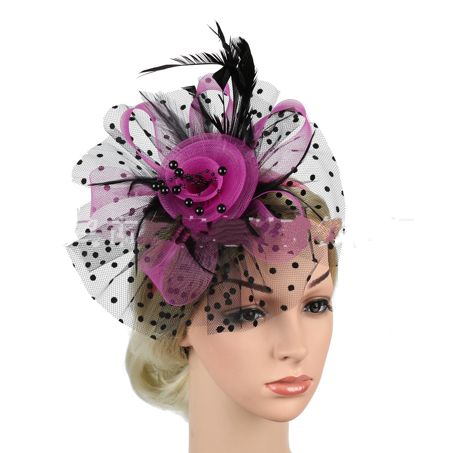 BANDEAU BILLYCOCK MAILLE MARIÉE – 35 COULEURS FLEURS FAIT MAIN