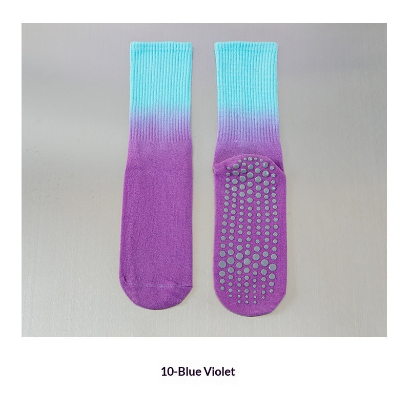 Chaussettes sport femmes dégradé anti-glisse coton – low-top
