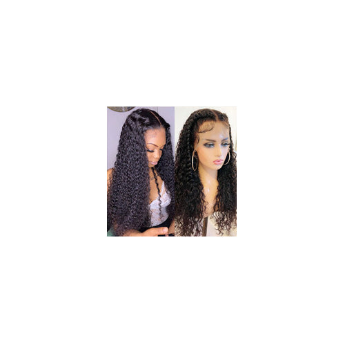 Perruque lace front brésilienne kinky curly 150% – cheveux naturels 8-24 pouces