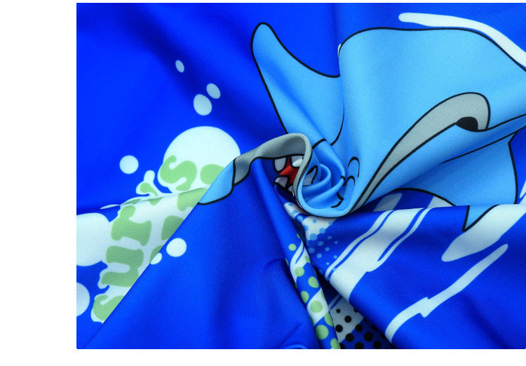 Maillot de bain anti-UV garçon requin bicolore polyester