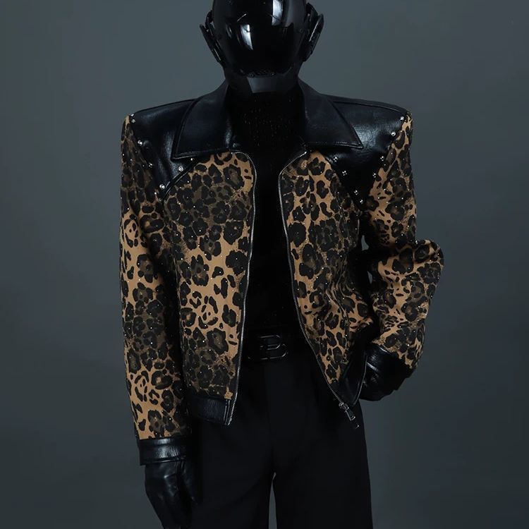Veste niche chic kaki slim fit homme – col revers polyvalente