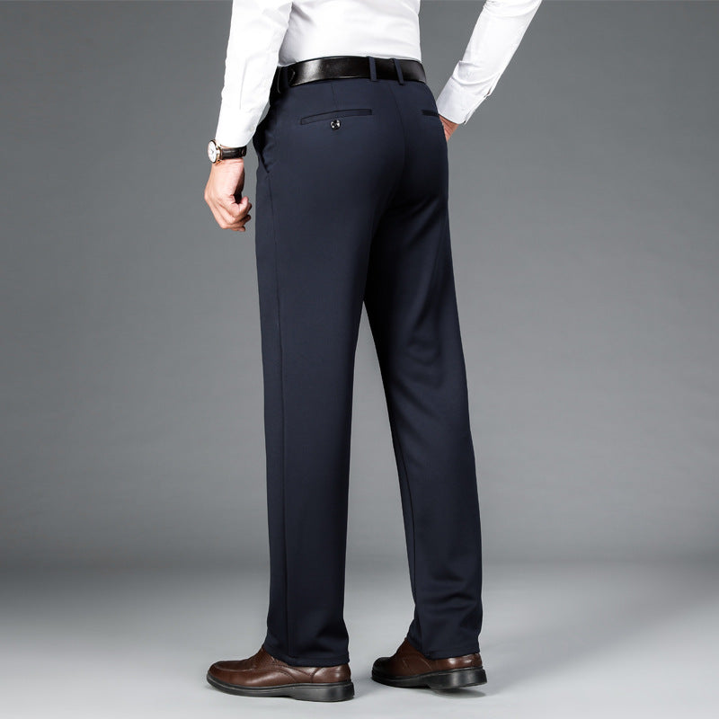 Pantalons casual business stretch coupe droite homme – Élégance flexible