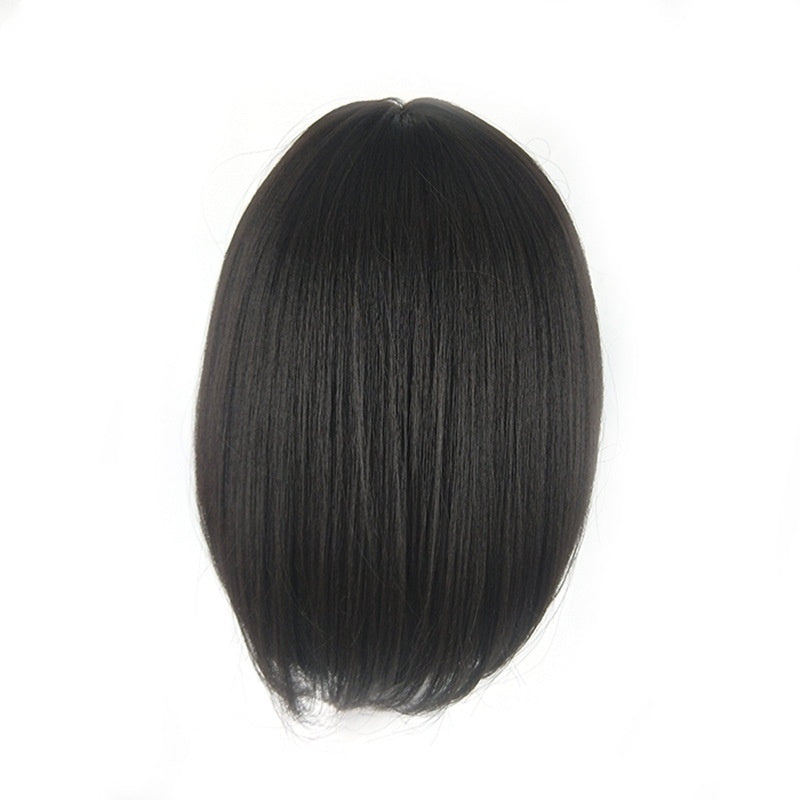 Perruque courte bob cheveux humains brésiliens noirs Remy femme