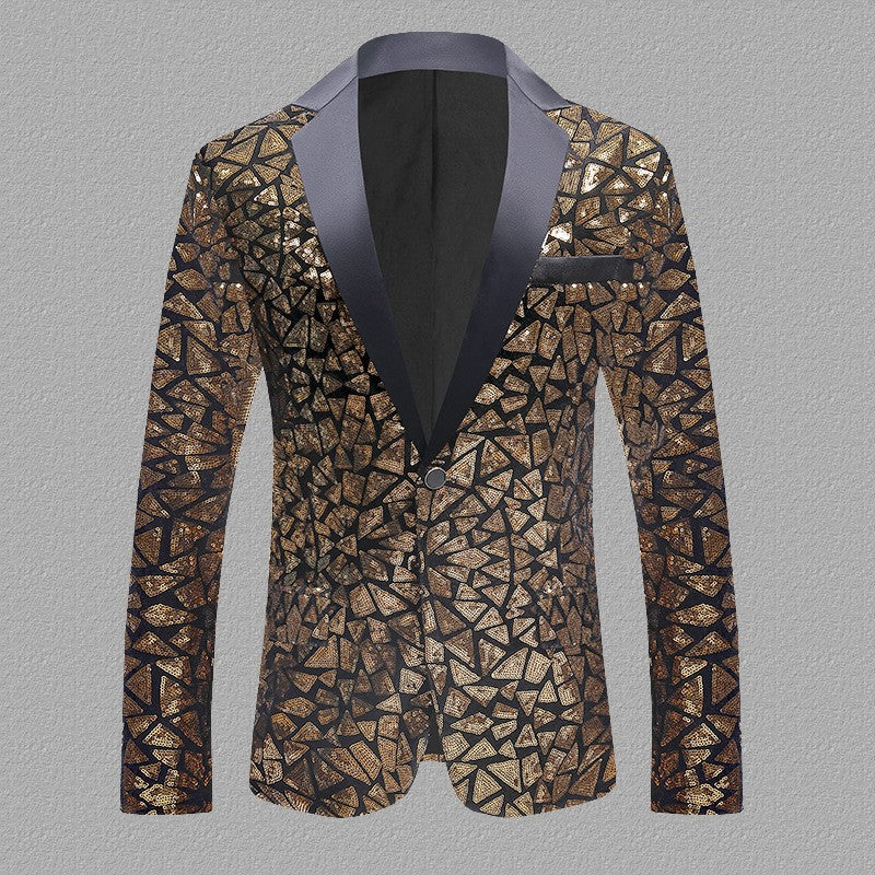 veste scène velours sequins coupe ajustée dynamique,– BANQUET JEUNES 8 TAILLES