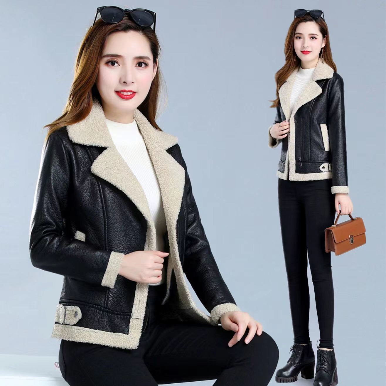 Manteau matelassé lambswool femme style casual chic et élégant.