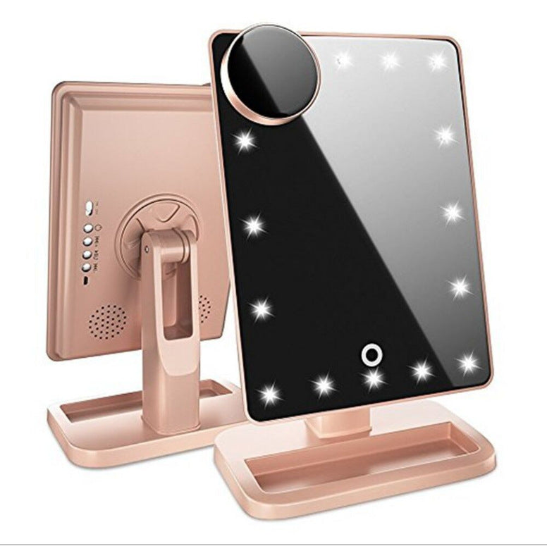 Miroir de Maquillage LED Tactile avec Bluetooth – Lumière & Élégance