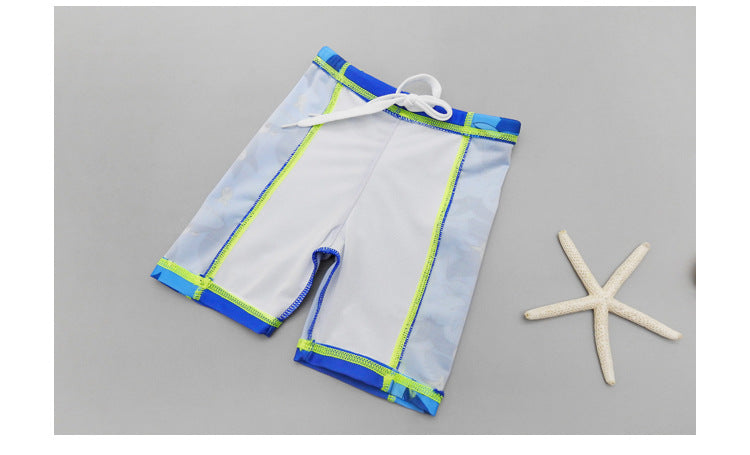 Maillot de bain anti-UV garçon requin bicolore polyester