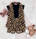 Costume à imprimé léopard pour enfants en coton