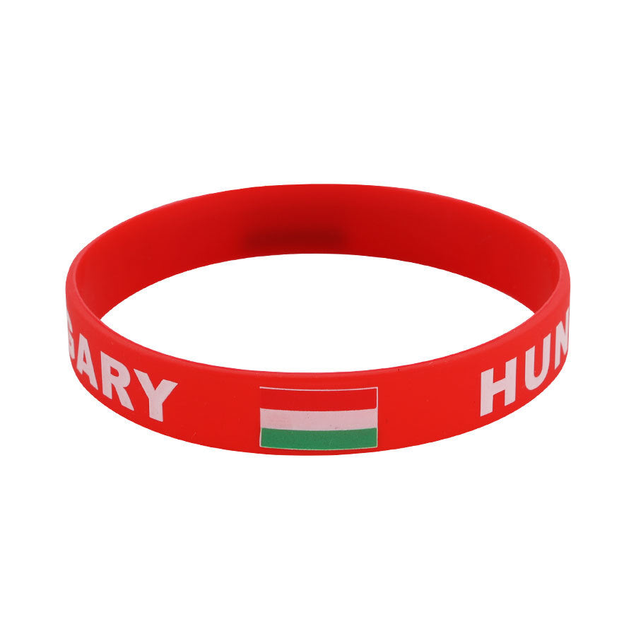 Bracelet drapeau silicone unisexe – accessoire sport 20 cm, style FIFA