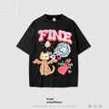 T-shirt unisexe coton motifs monstres été –  enfant/adulte flocons