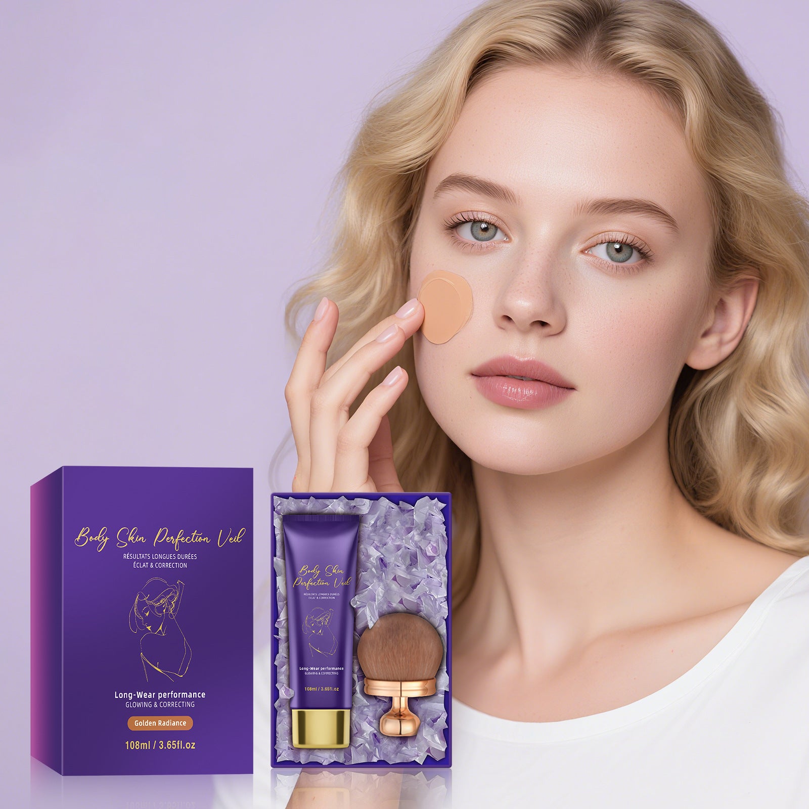 Fond de teint peau unifiante longue durée – naturel lumineux transparent quotidien