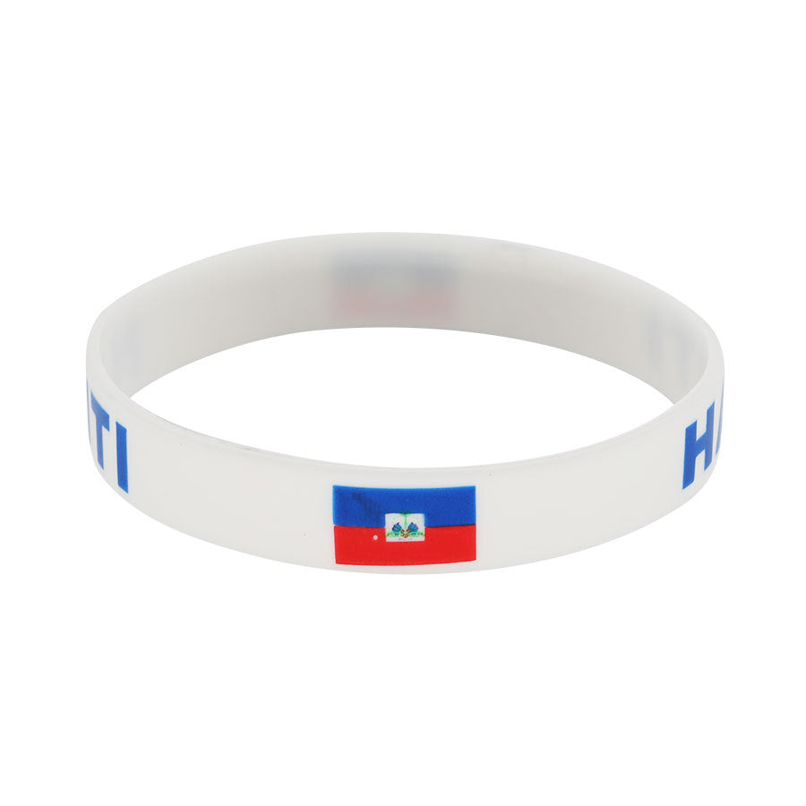 Bracelet drapeau silicone unisexe – accessoire sport 20 cm, style FIFA