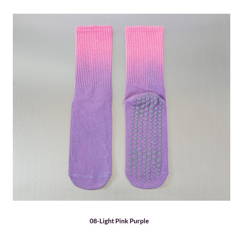 Chaussettes sport femmes dégradé anti-glisse coton – low-top