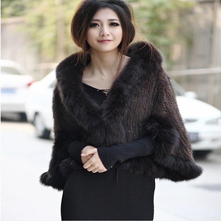 Veste Courte Col Renard Luxe