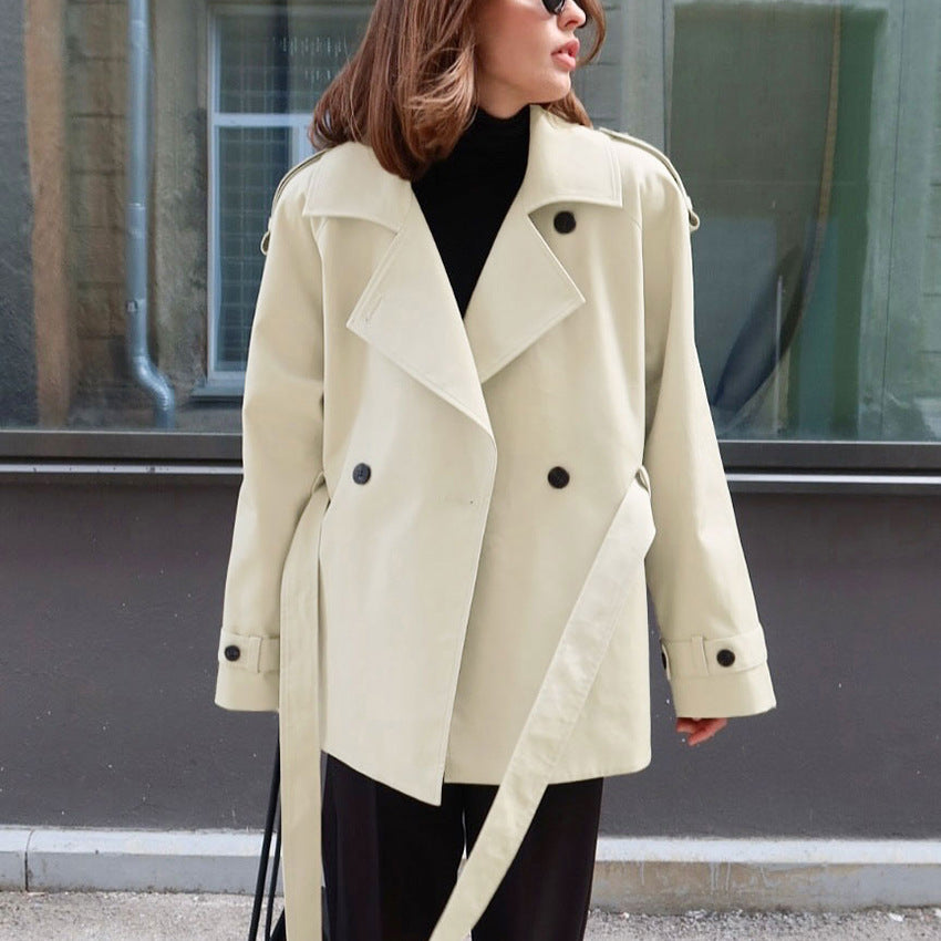 MANTEAU TRENCH REVERS FEMME CEINTURÉ – LIGNE FLUIDE CHIC ÉLÉGANT URBAIN