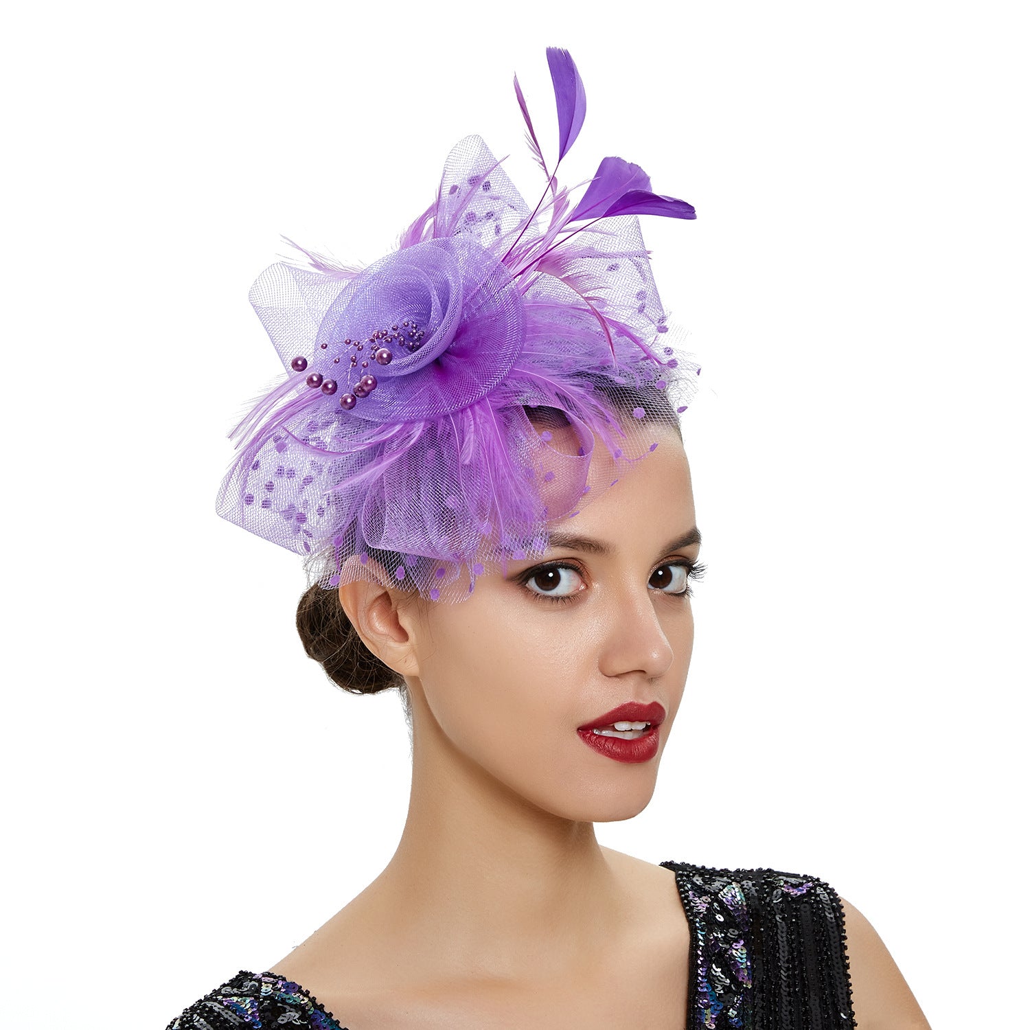 BANDEAU BILLYCOCK MAILLE MARIÉE – 35 COULEURS FLEURS FAIT MAIN