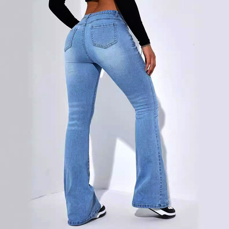 Jeans Femme Taille Haute Jambe Droite – Effet Amincissant et Flatteur Streetwear