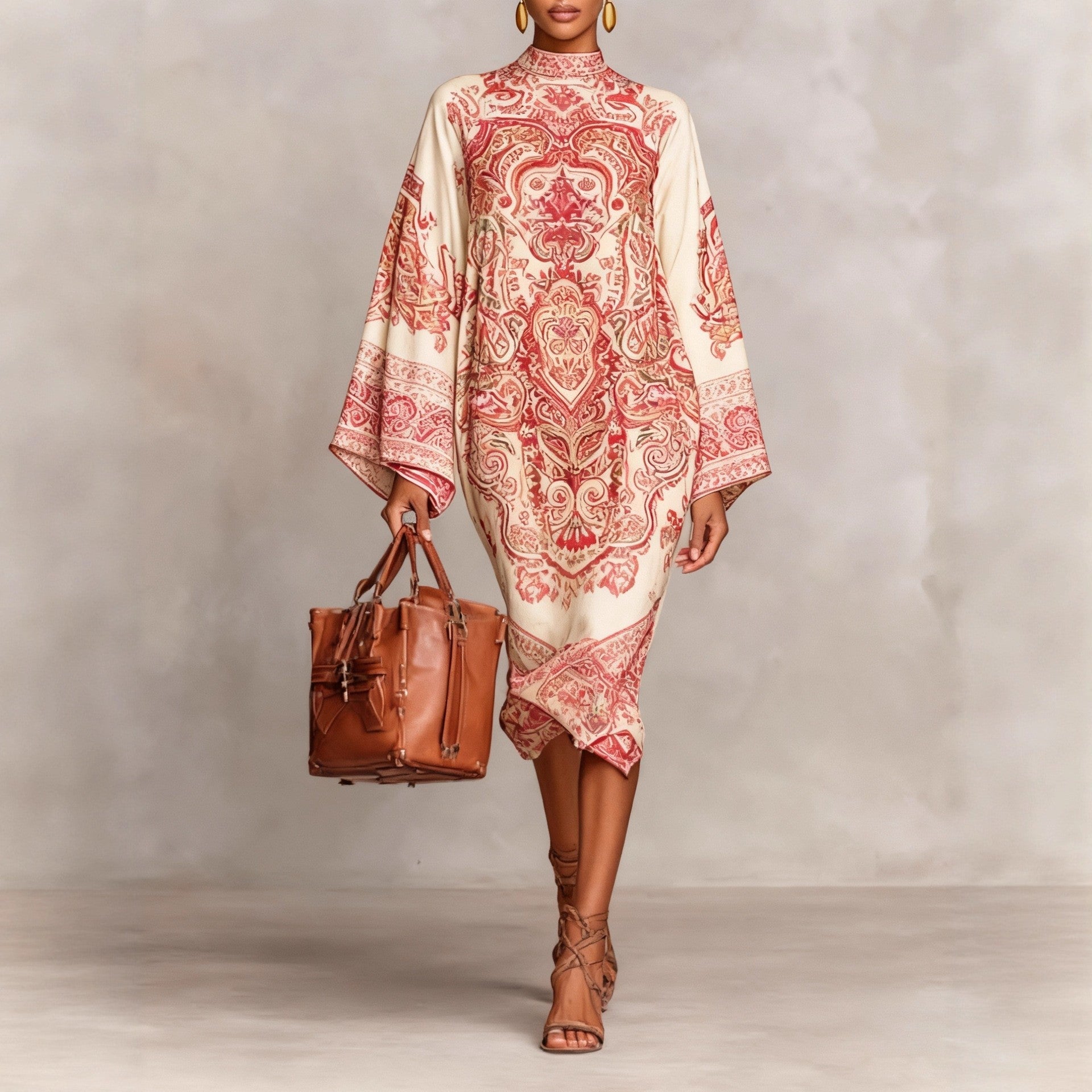 Robe flowy imprimé digital rétro frais – tendance printemps 2026