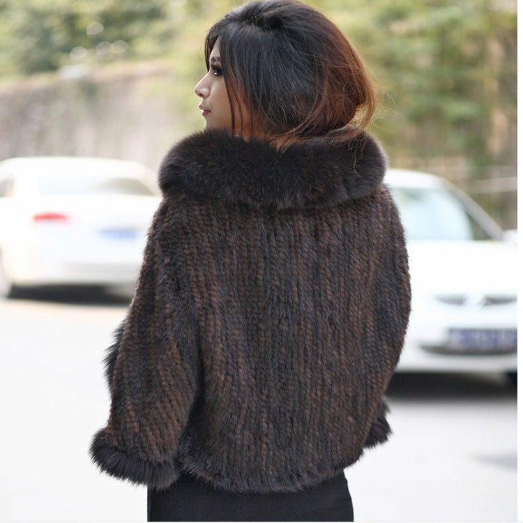 Veste Courte Col Renard Luxe