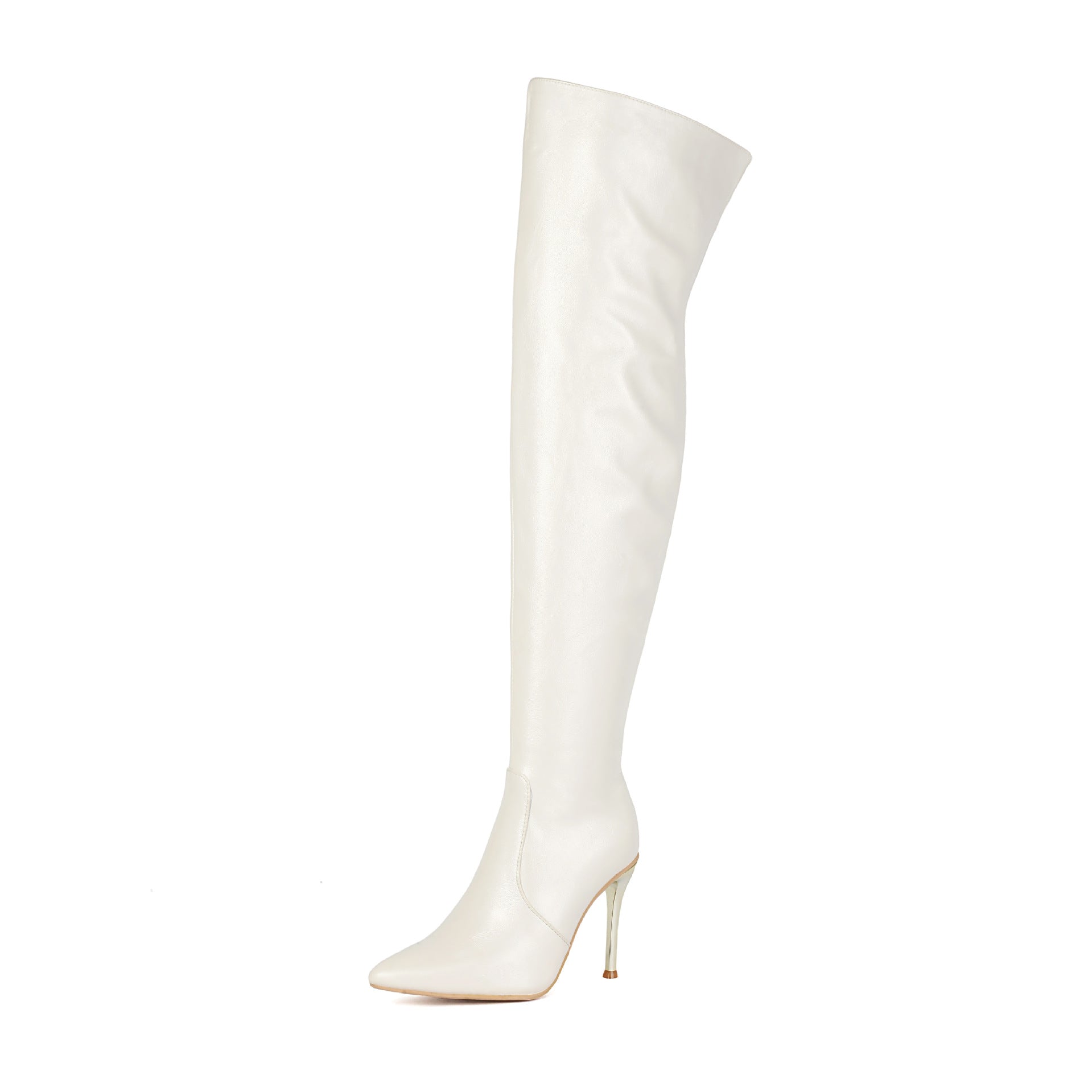 Bottes cuissardes femme bout pointu talon stiletto