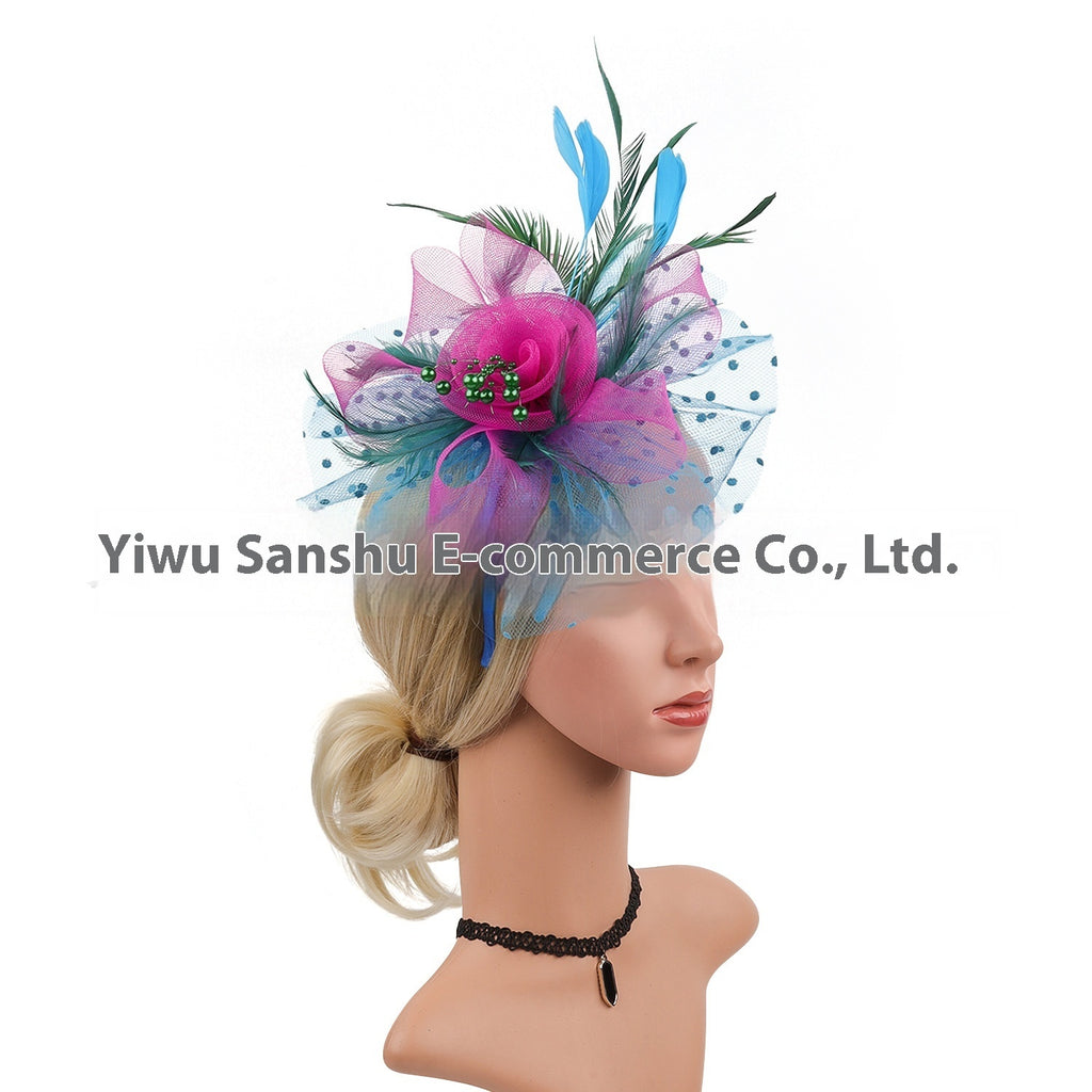 BANDEAU BILLYCOCK MAILLE MARIÉE – 35 COULEURS FLEURS FAIT MAIN