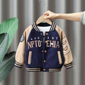 Veste tendance lettres coton garçon – brun/bleu marine Carvose Chic