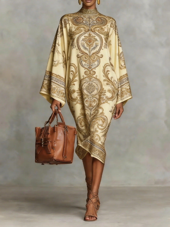 Robe flowy imprimé digital rétro frais – tendance printemps 2026