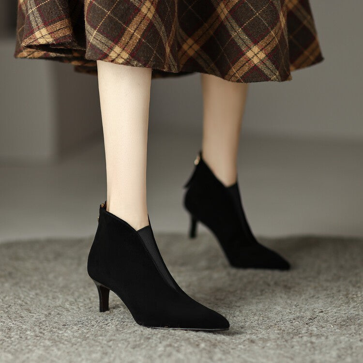 Bottes élastiques chic à talon fin stiletto