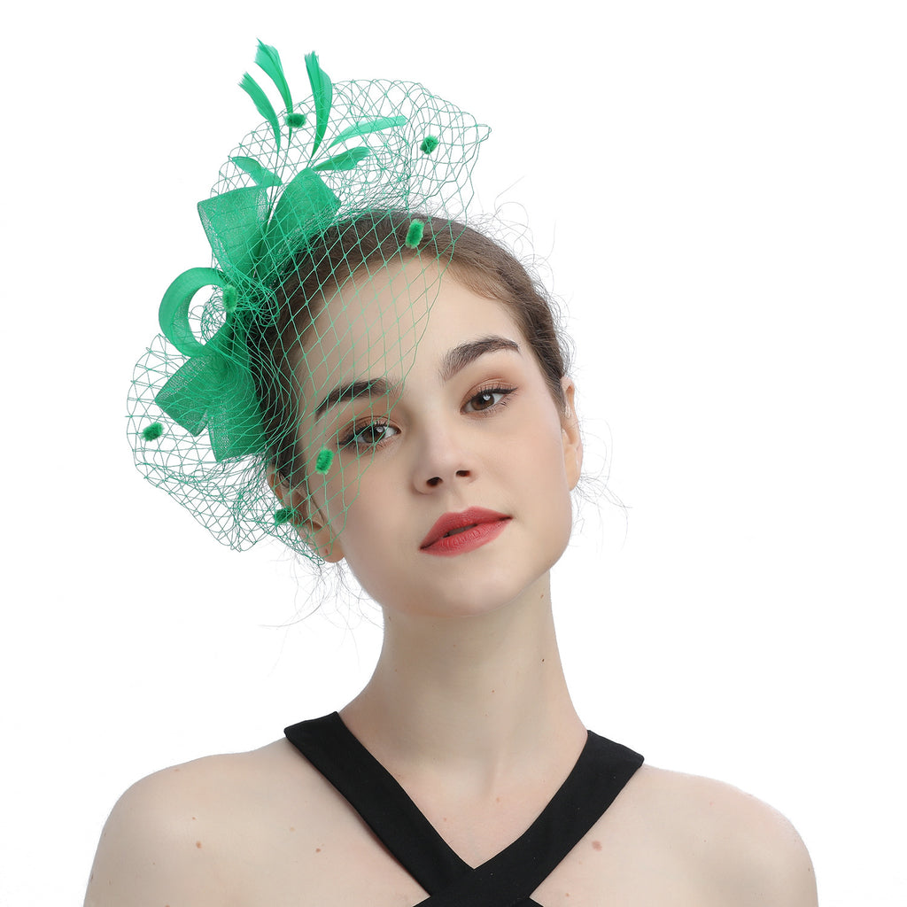 VOILE MARIÉE NOEUDS CHEVEUX CHAPEAU FASCINATEUR FLEURS FILET PAPILLONS